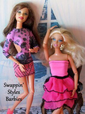 "SWAPPIN' STYLES" BARBIE FASHIONISTAS SWAP HEADS to TRADE CLOTHES ARTICULATED